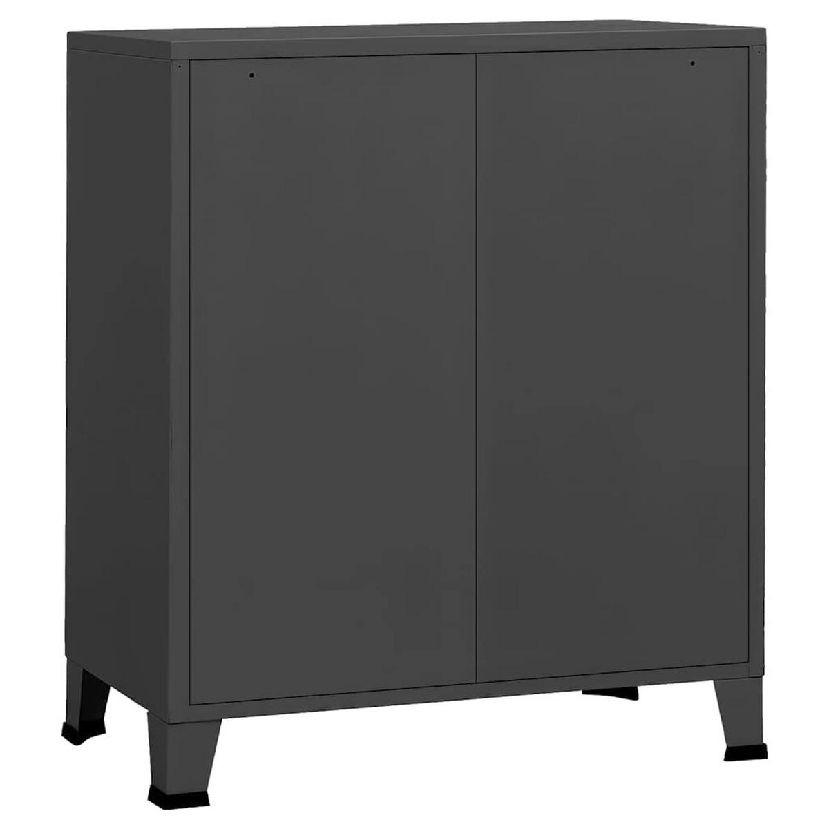 INDUSTRIAL Kommode Mit Schubladen Anthrazit 78/40/93 Cm Metall - Anthrazit, Metall (40/93/78cm) - vidaXL