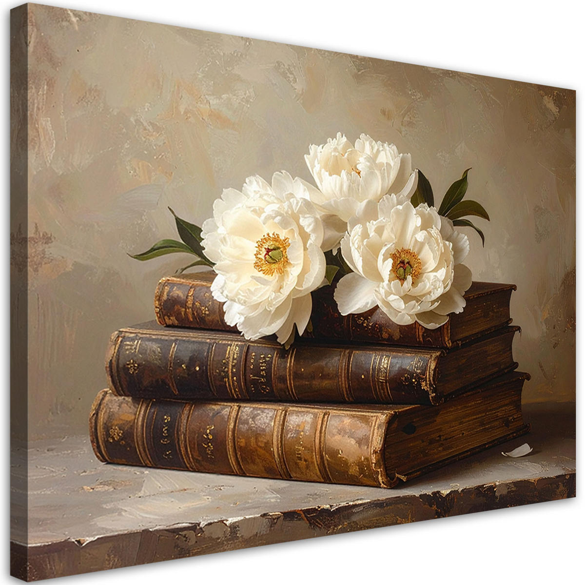 LEINWANDBILD Blumen 90x60cm - Braun, Textil (90/60cm) - Feeby