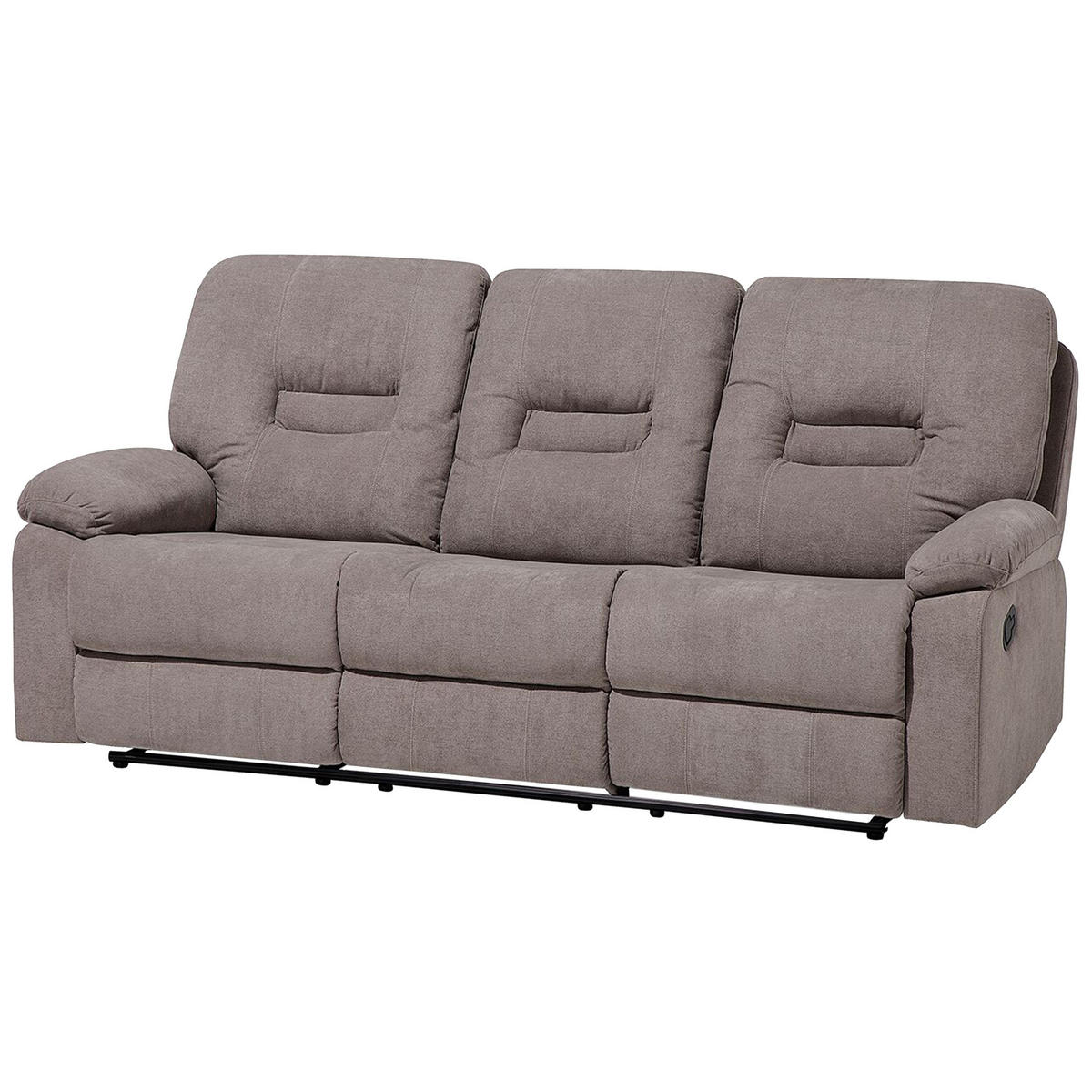 3-SITZER-SOFA Polsterbezug Taupe Bergen - Taupe, Textil (204/101/73cm) - Beliani