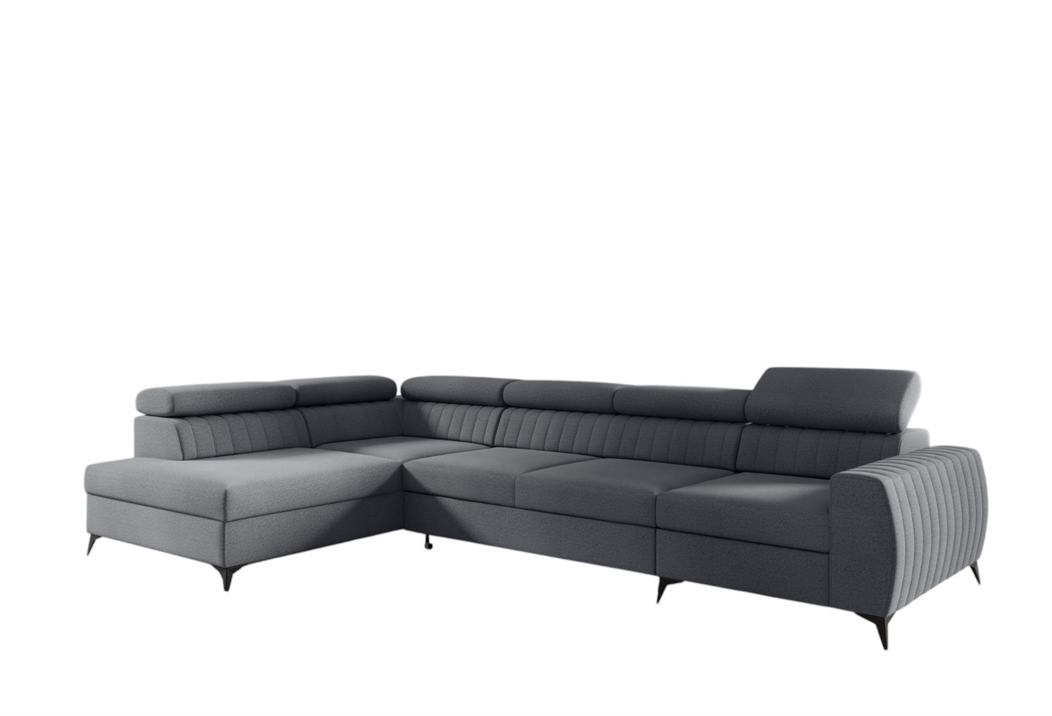 ECKSOFA Toronto Xl - Grau, Holzwerkstoff/Textil (340/200cm) - Fun Möbel