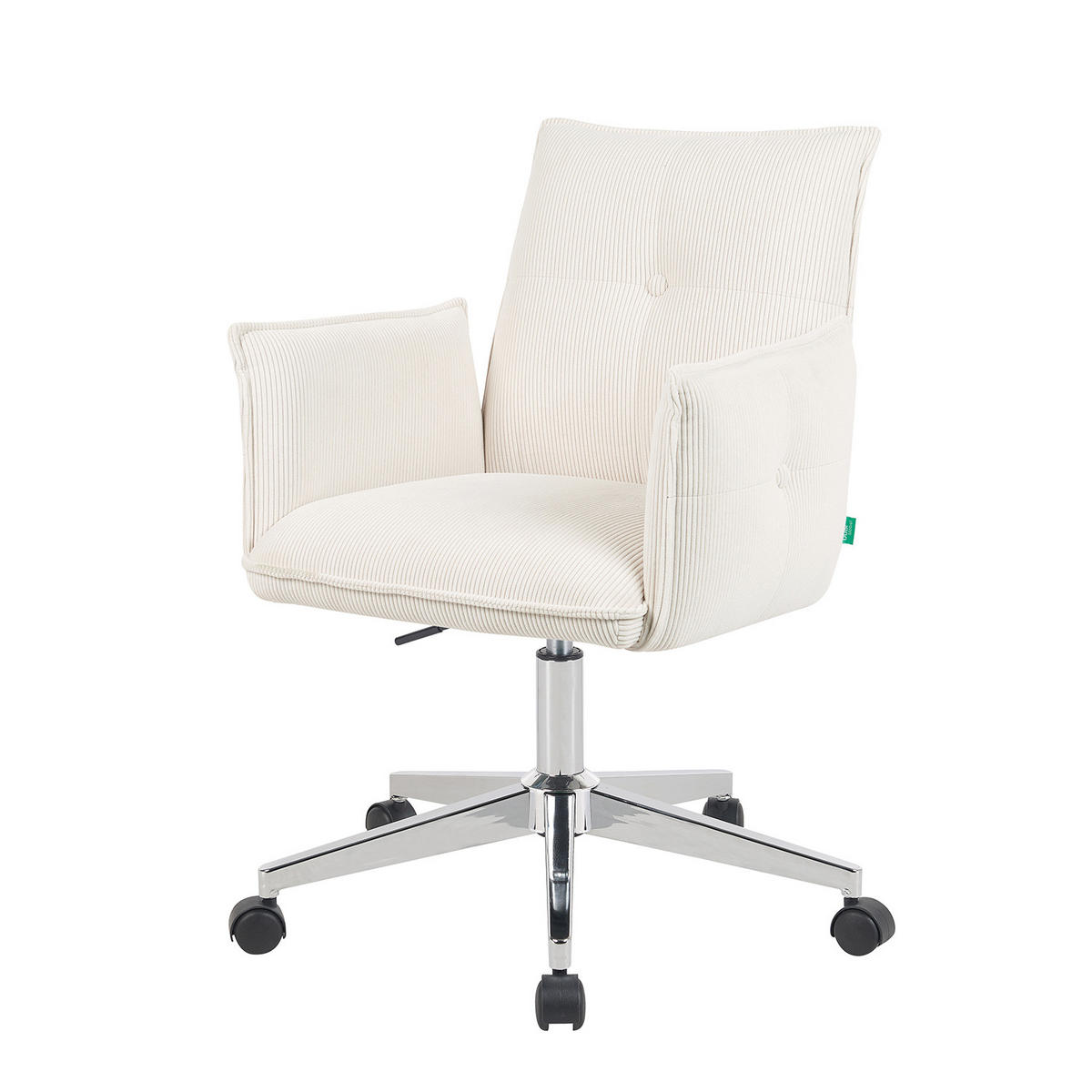 BÜROSTUHL Mika-Cleo - Chromfarben/Creme, Textil/Metall (60/85/63cm) - DUBI Möbel