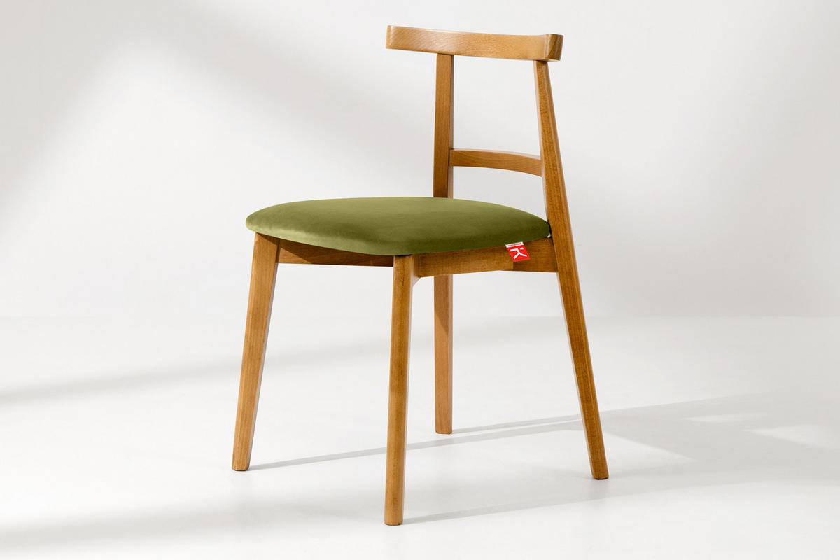 ESSTISCHSTÜHLE LILIO 2 St Vintage, Oliv / hell Eiche - Hellbraun/Eichefarben, Holz/Textil (47/76/45cm) - KONSIMO®