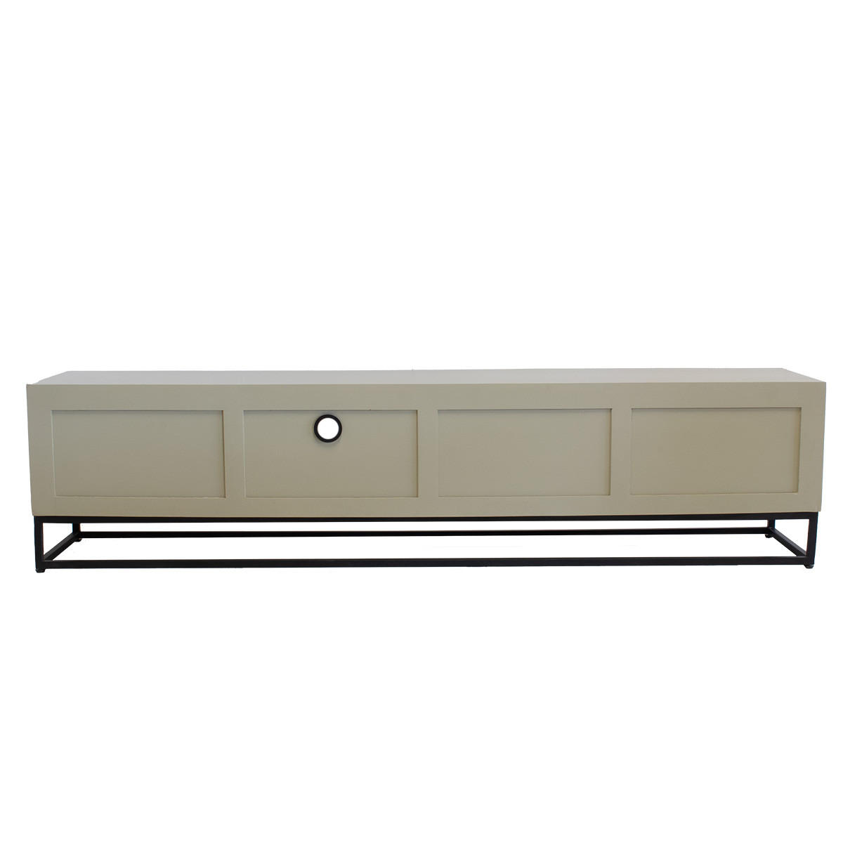 TV-MÖBEL aus Mangoholz 210cm, taupe - Taupe, Holz (210/50/42cm) - Giga Meubel
