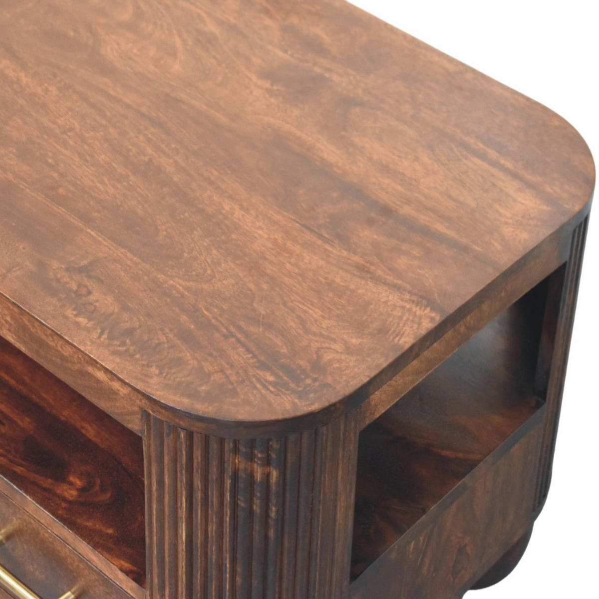 COUCHTISCH California, 2 Schubladen, Dunkelbraun - Dunkelbraun, Holz (85/55/46cm) - Artisan Furniture