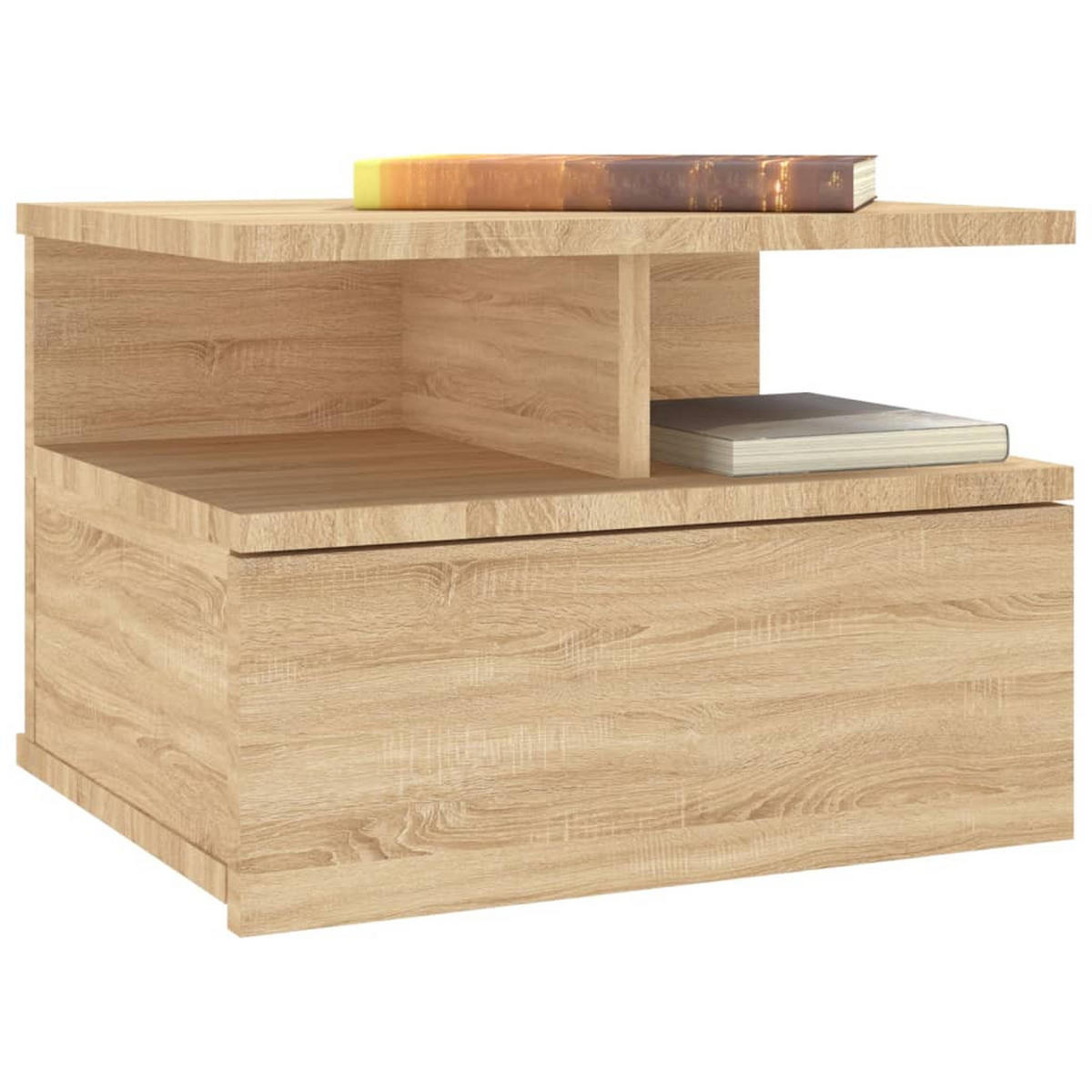 NACHTTISCHE 2Stk. Hängend Sonoma-Eiche 40/31/27Cm Holzwerkstoff - Sonoma Eiche, Holz (40/27/31cm) - vidaXL