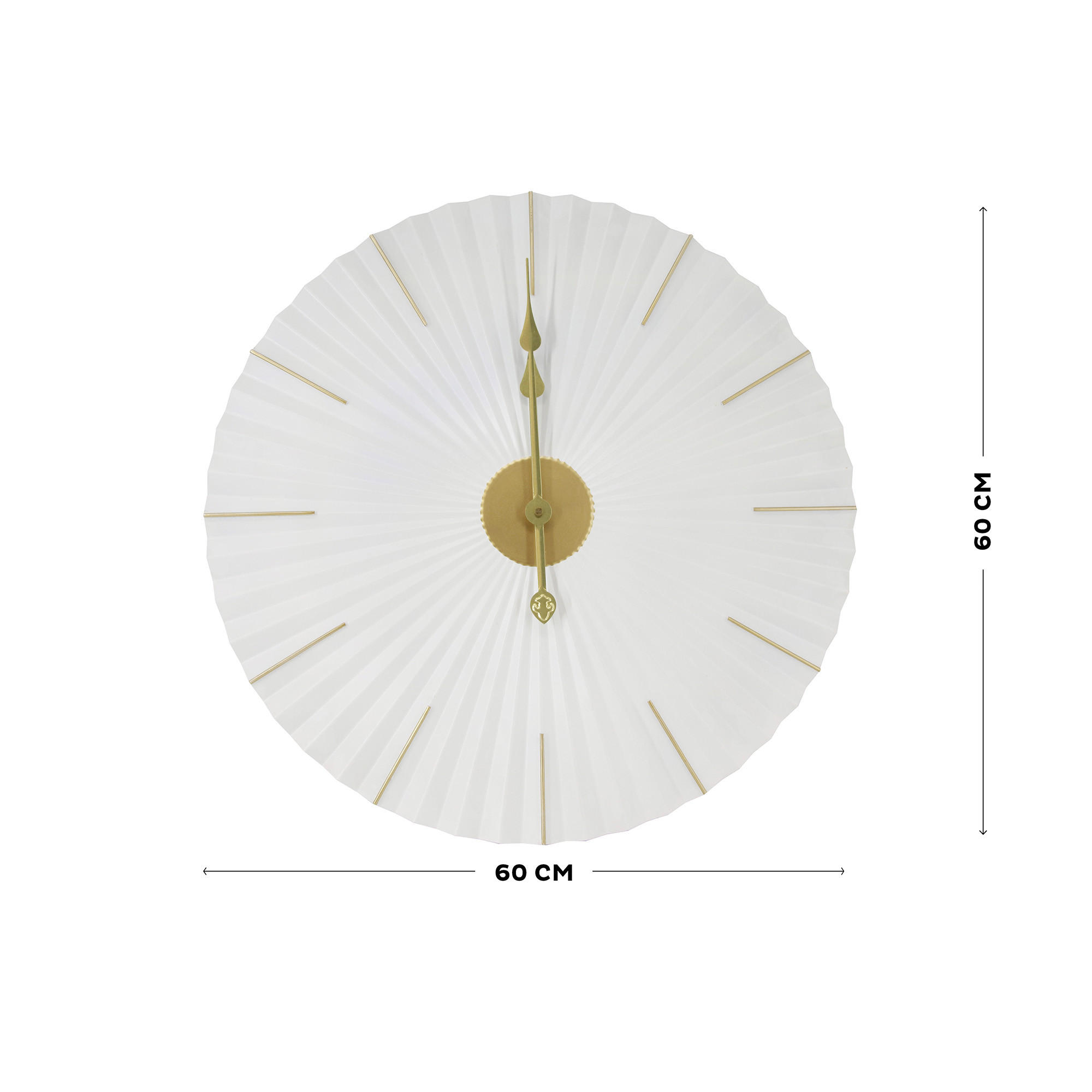 WANDUHR Origami - Goldfarben/Weiß, Metall (60/1/60cm) - Art for the Home