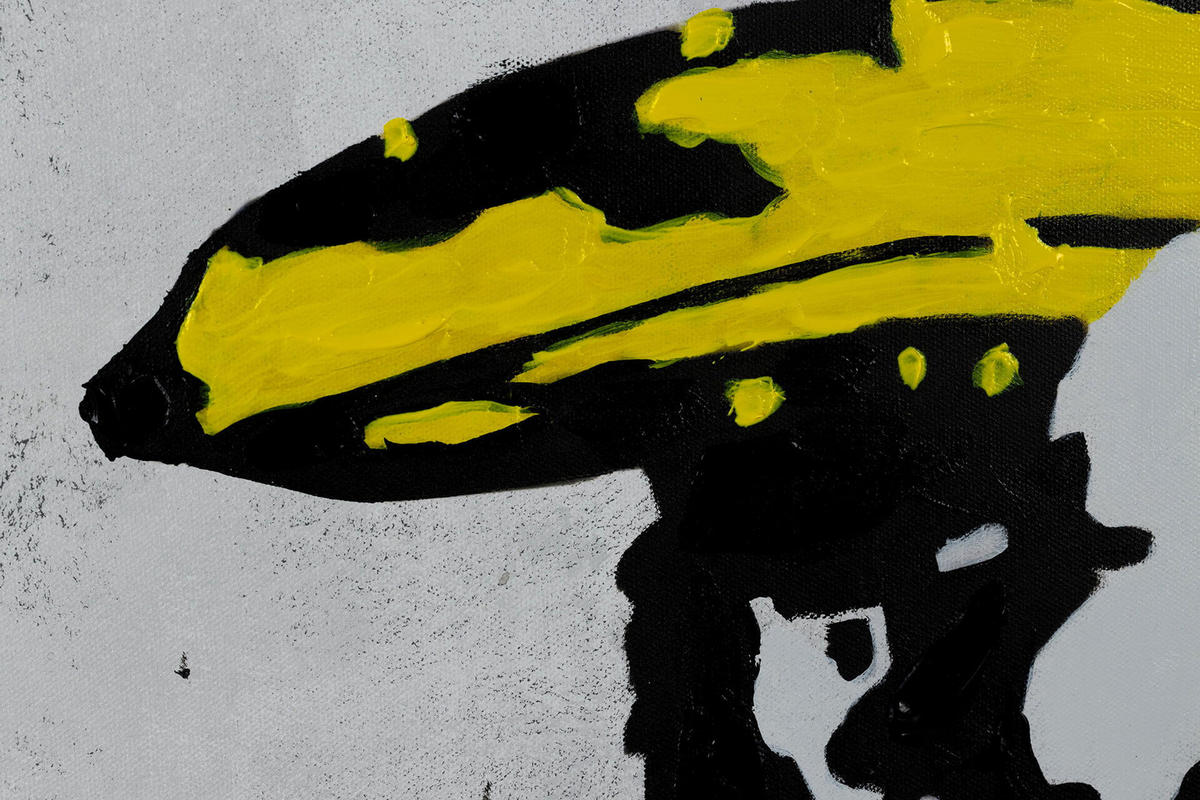 ACRYLBILD HANDGEMALT 100/75 cm - Gelb, Holz/Textil (100/75cm) - KUNSTLOFT