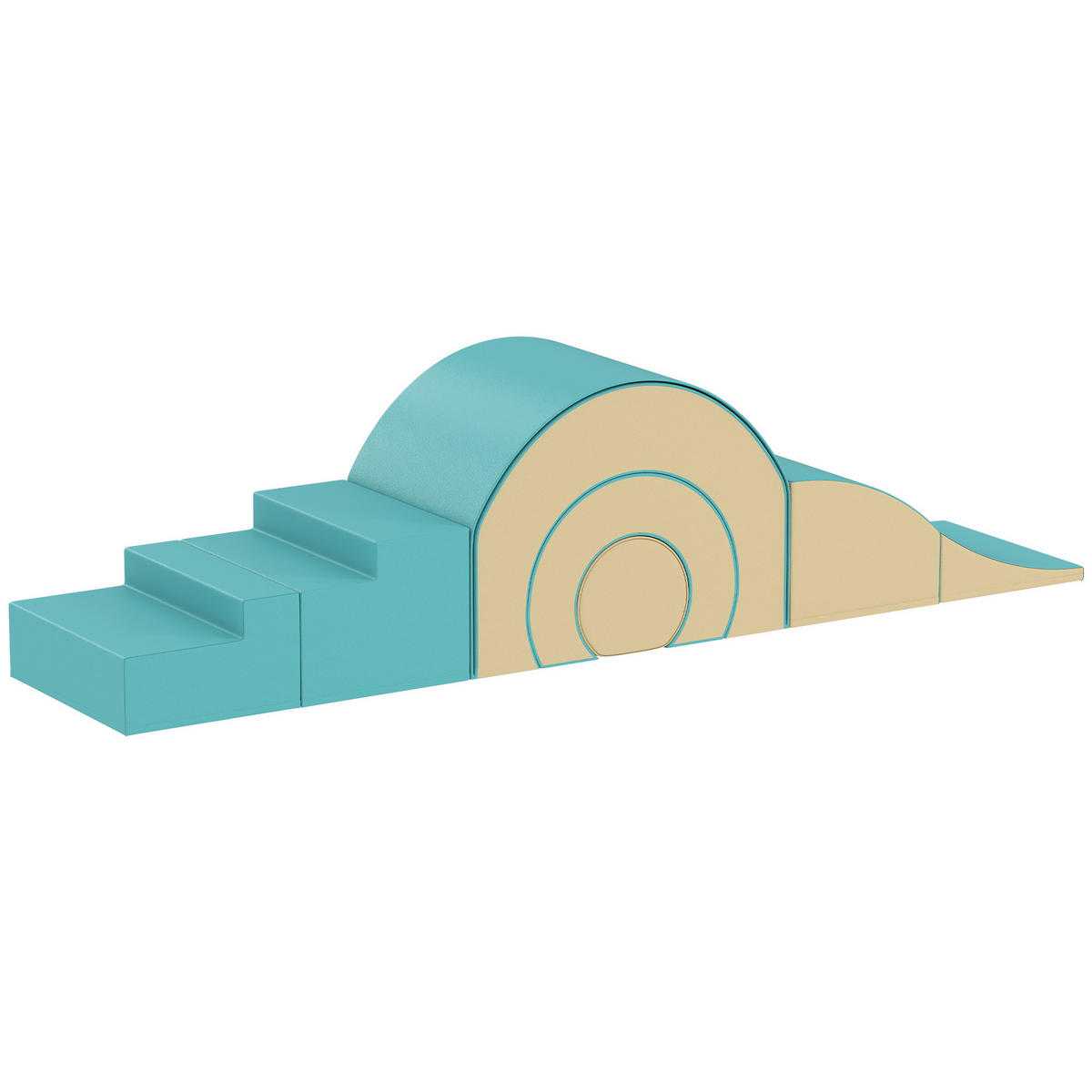 SCHAUMSTOFF Bausteine Kinder 5 tlg. Klettern Softbausteine Riesenbausteine Grün - Grün, Kunststoff (39/181cm) - AIYAPLAY
