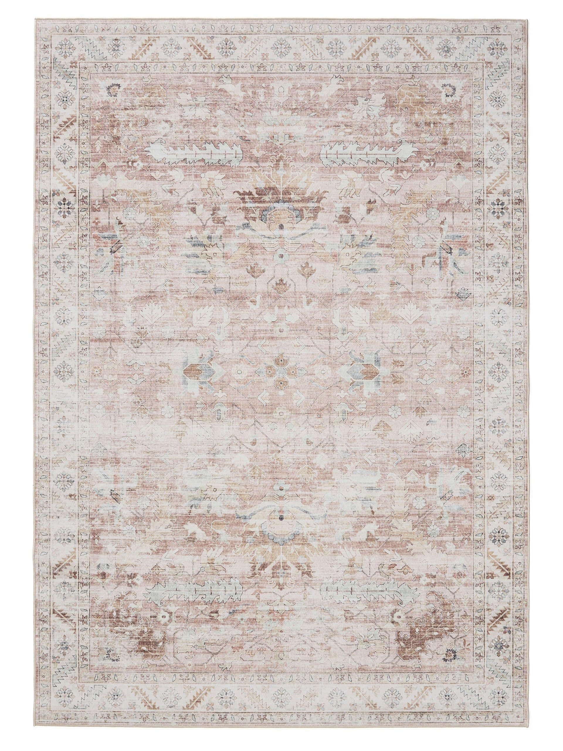 VINTAGE-TEPPICH George waschbar 120x170 cm - Rosa, Kunststoff (120/170cm) - benuta