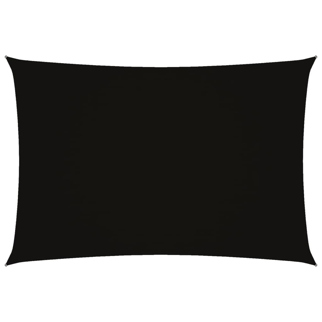 SONNENSEGEL Oxford-Gewebe Rechteckig 3x5 m Schwarz - Schwarz, Textil (500/300cm) - furnicato