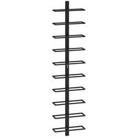 WEINREGAL Flaschenregal zur Wandmontage für 10 Weinflaschen, Stahl Schwarz - Schwarz, Metall (10/116/27cm) - HOMCOM