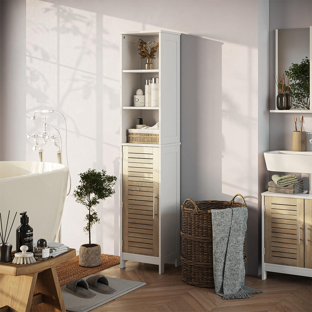 Thumbnail - Vicco Hochschrank, Weiß, Holzwerkstoff, Rechteckig, 35x173x29.6 cm, Badezimmer, Badezimmerschränke, Hochschränke