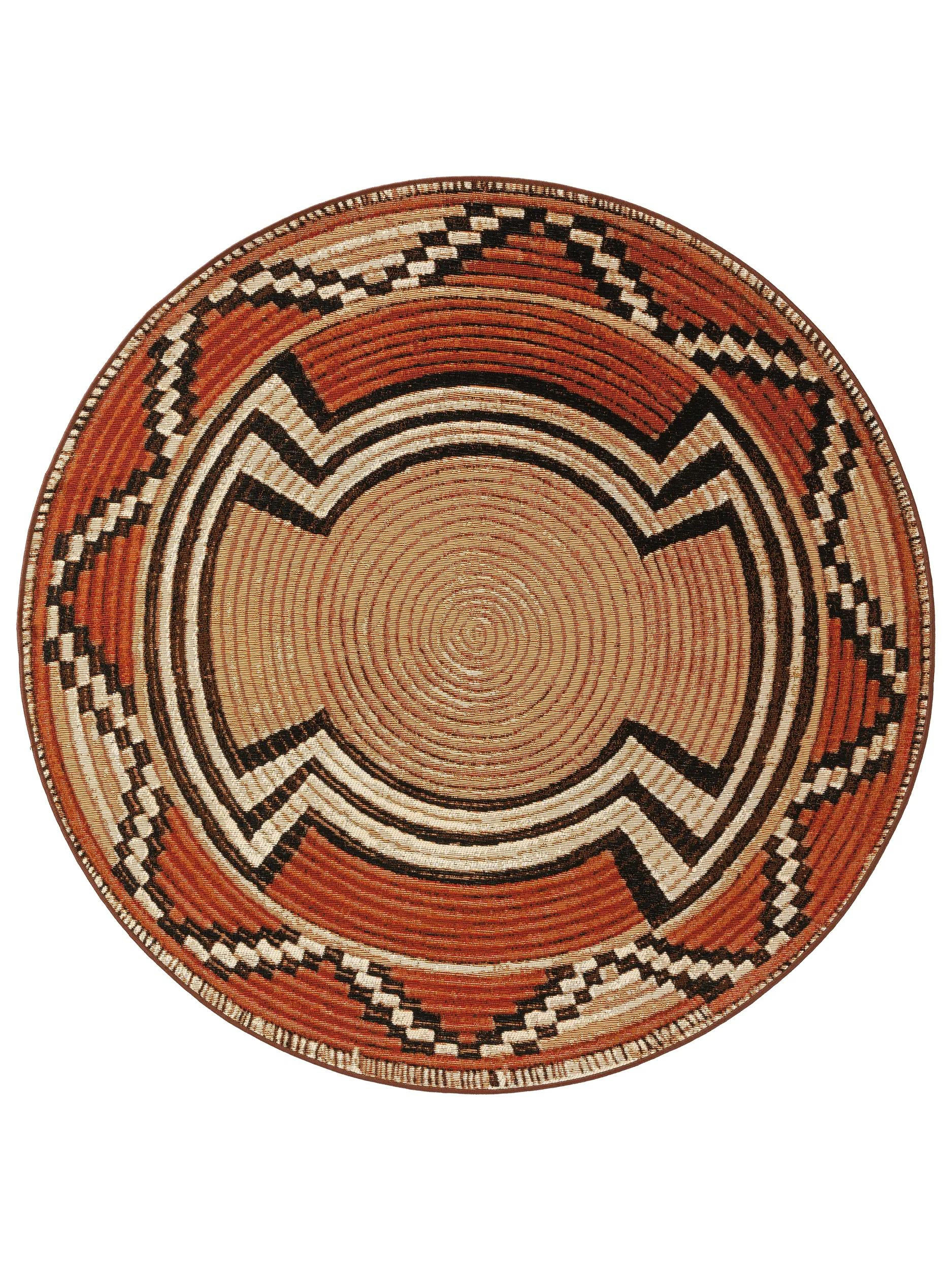 OUTDOORTEPPICH Artis Beige/Kupfer ø 160 cm rund - Beige, Textil (160/160cm) - benuta Nest