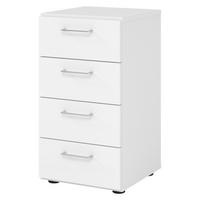 SCHUBLADENSCHRANK - 4 Schübe 42/40/74,8 cm in Weiß - Weiß, Holzwerkstoff (40/74.8/42cm) - bümö