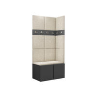 GARDEROBEN-SET Orion I - Creme/Graphitfarben, Holzwerkstoff/Kunststoff (84/186/46cm) - MIRJAN24