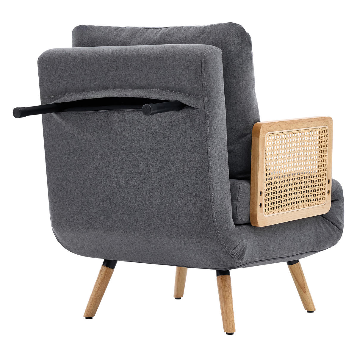SCHLAFSESSEL DE-33235 3-in-1 mit 5-fach Verstellung Grau - Grau, Holzwerkstoff (67.5/86.5/73cm) - ComfortXL