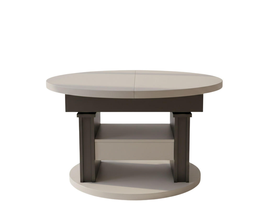 designimpex Couchtisch Anthrazit, Beige 100x60x100 cm