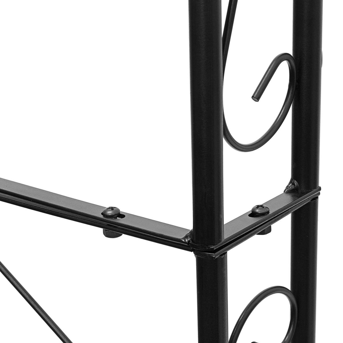 ROSENBOGEN - Schwarz, Metall (137/255/39cm) - Relaxdays