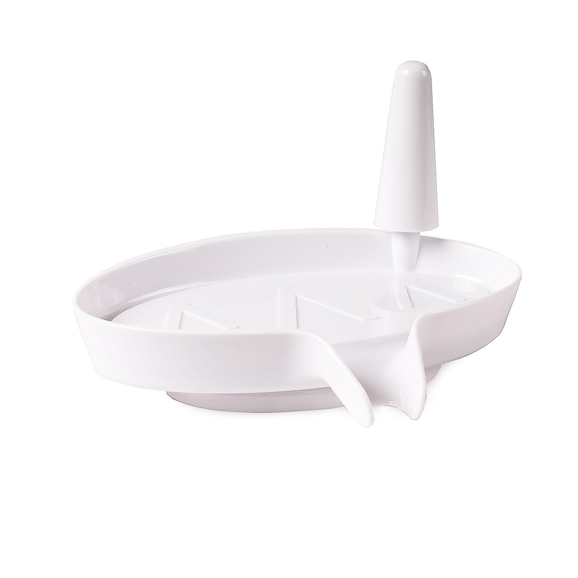 SEIFENHALTER in Weiß mit Ringhalter - 14,5/10,5/9,5 cm - Weiß, Kunststoff (10.5/9.5/14.5cm) - Calicosy