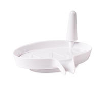 SEIFENHALTER in Weiß mit Ringhalter - 14,5/10,5/9,5 cm - Weiß, Kunststoff (10.5/9.5/14.5cm) - Calicosy