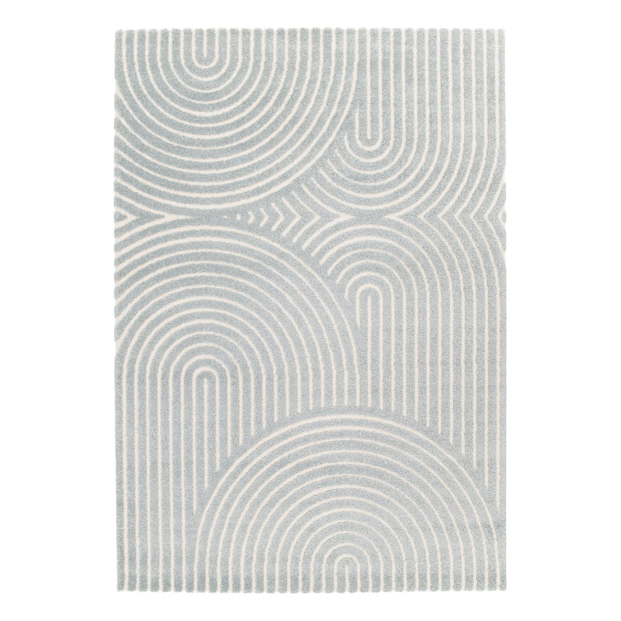 TEPPICH sehr weich mit Relief-Effekt Blau - Blau, Textil (160/230cm) - AFK Living