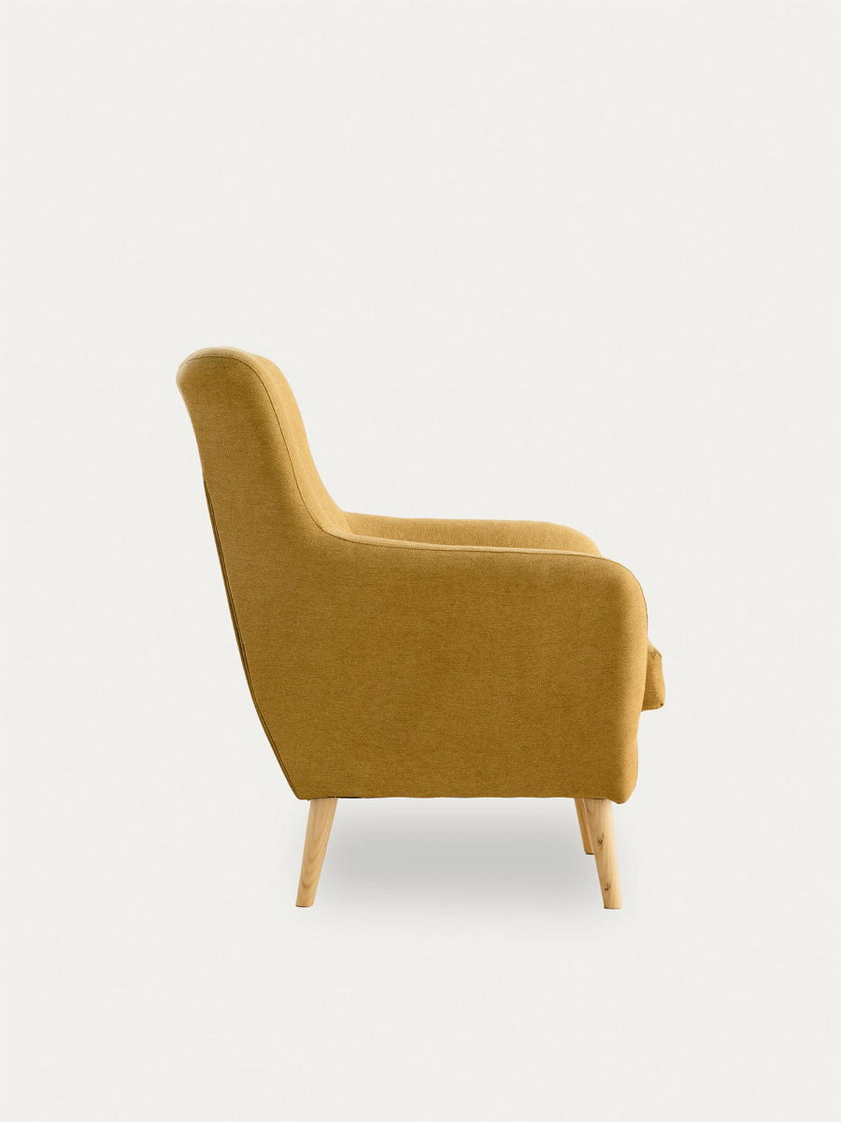 SESSEL Orsay Senf 73 cm x 97 cm - Dunkelgelb, Textil (73/97/83cm) - Kenay Home