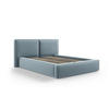 BETT mit Bettkasten und Kopfteil Jodie aus Samt hellblau 140x200cm - Hellblau, Textil (140/200cm) - Micadoni