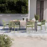 GARTENTISCH Jannis Anthrazit/Naturfarben - Anthrazit, Metall (200/100/75cm) - Sonstige