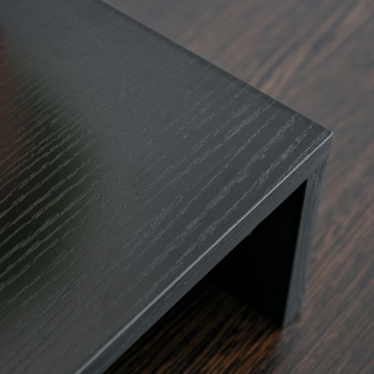 MONITORSTÄNDER DE-16715 ausziehbar 80-117 cm, mit 3 Fächern Schwarz - Schwarz, Holzwerkstoff (117/23.5/10cm) - ComfortXL