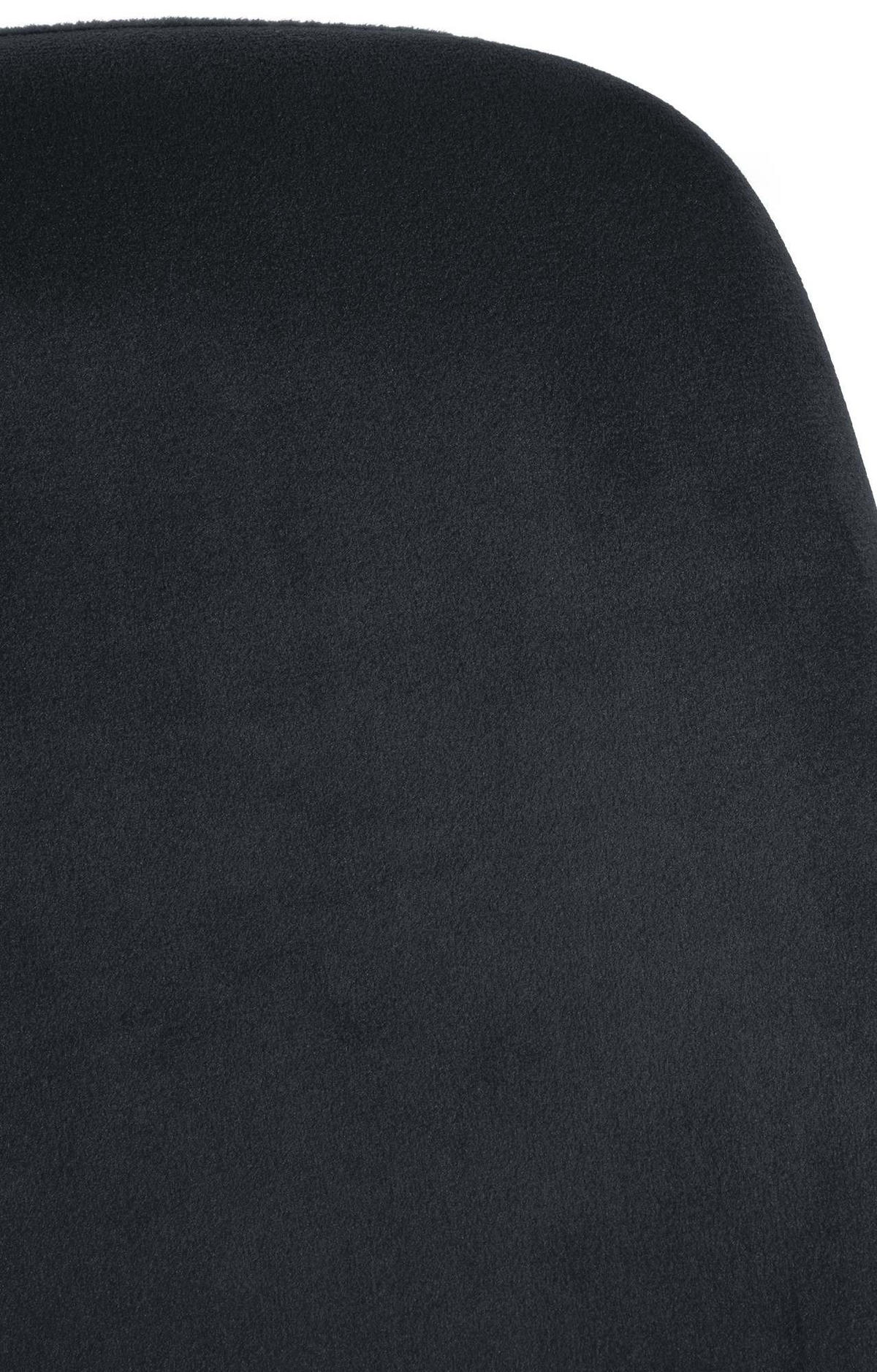 STUHL Samt schwarz - Schwarz, Textil/Metall (51/80/60cm) - CLP