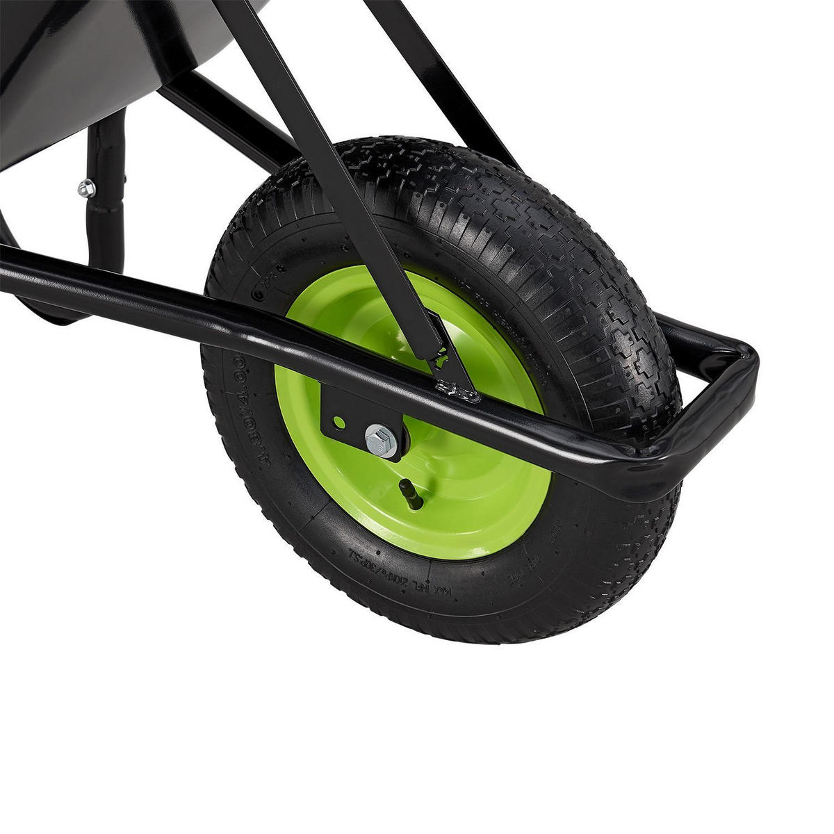 SCHUBKARRE Garden schwarz 100L mit Handschuhen - Schwarz, Metall (59/62/141cm) - Juskys