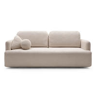 SCHLAFSOFA Lambina Beige Boucle - Beige/Schwarz, Kunststoff/Textil (227/92/104cm) - Selsey