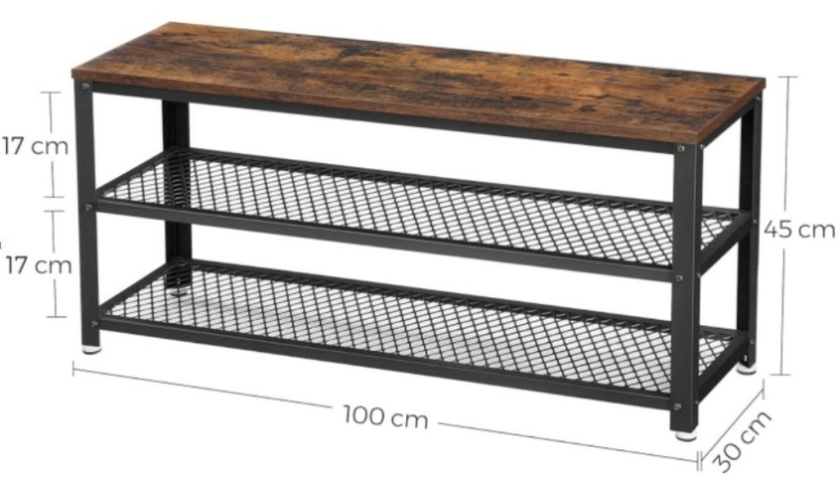 SCHUHSCHRANK, braun, 100/45/30 cm - Braun, Holzwerkstoff (100/45/30cm)