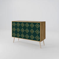 SIDEBOARD ROYAL MEDALLION, Eicheneffekt, 111x42x77,5 cm, 2 Türen - Eichefarben/Buchefarben, Holzwerkstoff/Buchenholz (111/77.5/42cm) - SpaceRebels