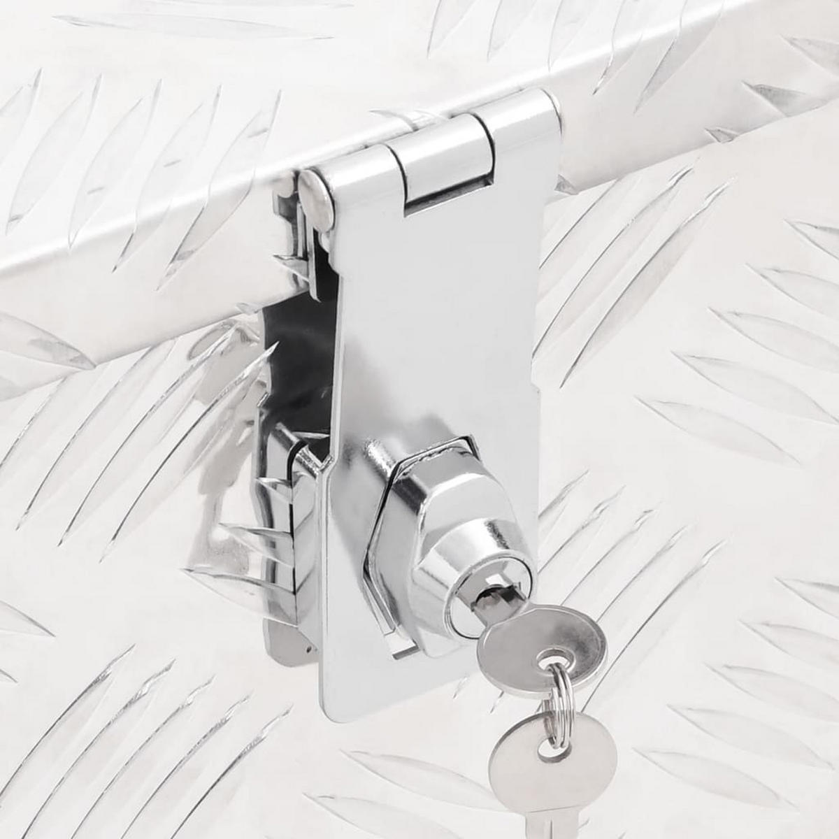 ALUMINIUMBOX mit Deckel Metallkiste 100x55x37 cm Silber - Silberfarben, Metall (100/37/55cm) - DELUKE