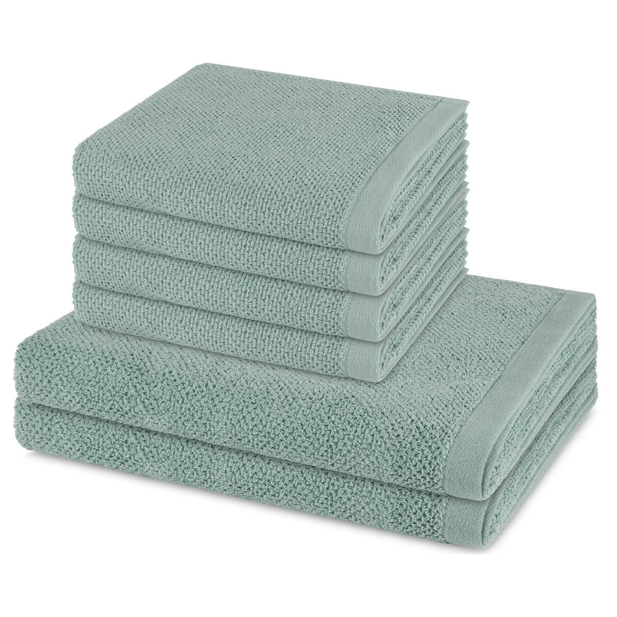 FROTTIERSET Bliss 6-teilig - Hellgrün, Textil (50/100cm) - MÖVE