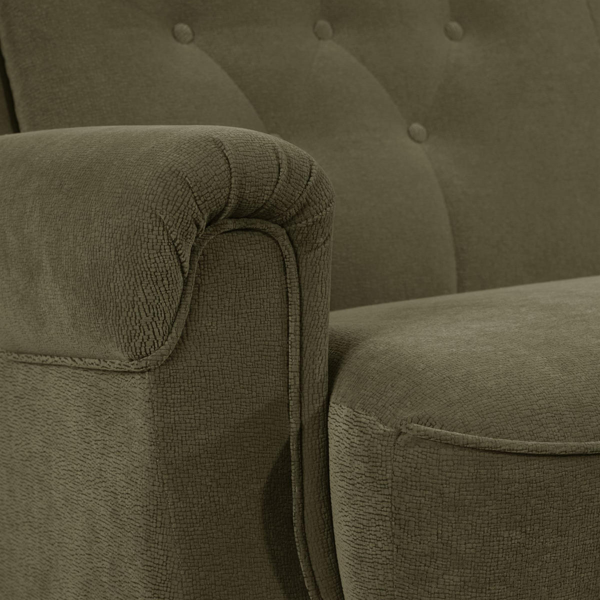 SOFA 3-Sitzer mit Bettfunktion Kaylyn Flockstoff grün - Grün, Kunststoff (83/89/207cm) - 58aufmkessel