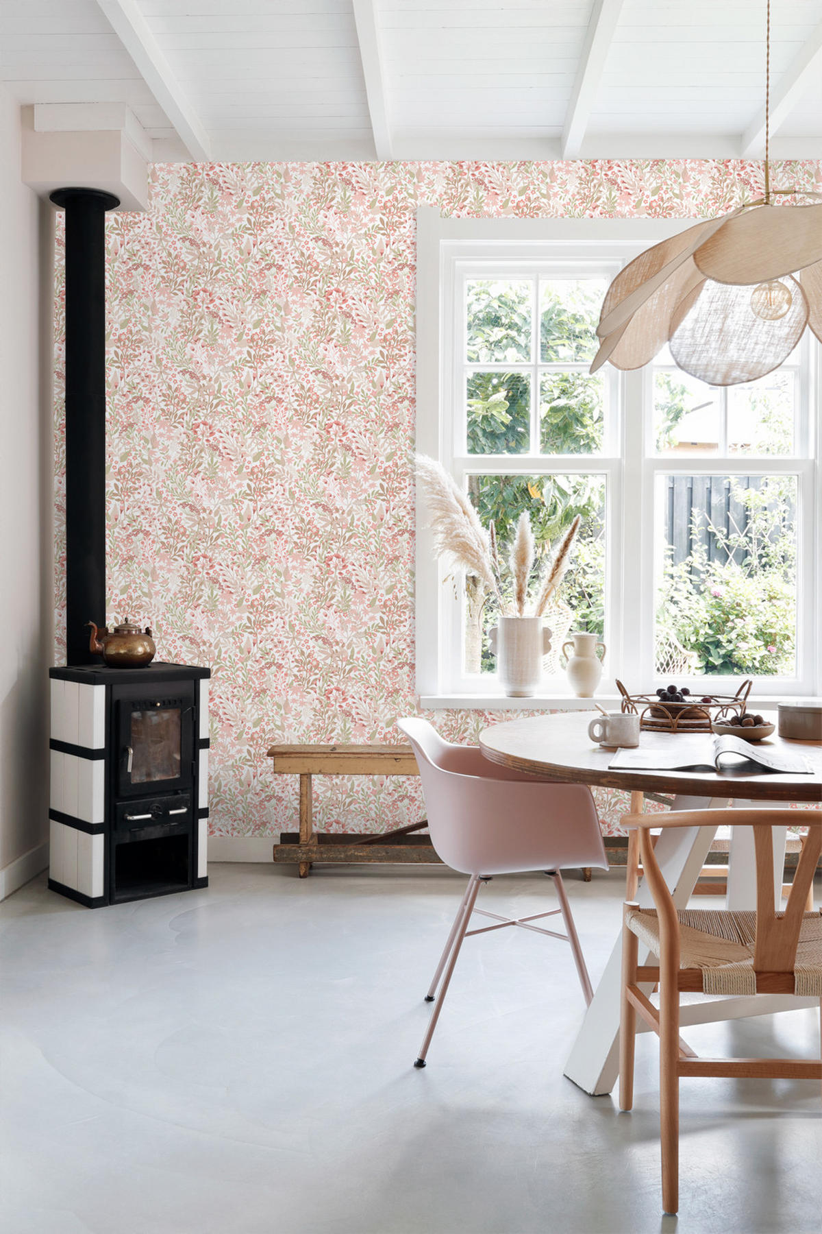 TAPETE Feldblumen 50 x 900 cm - Pink, Papier (50/900cm) - ESTAhome