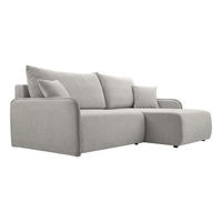 ECKSOFA BLIKO mit Schlaffunktion, Hellgrau - Hellgrau, Textil (198/150cm) - Fedve