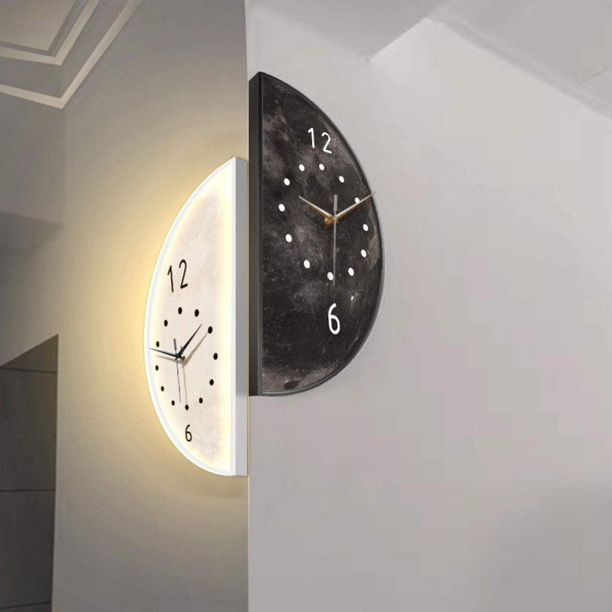 WANDUHR, Acrylmaterial, Durchmesser: 60 cm, EU-Stecker - Weiß, Kunststoff (30/6/60cm) - Weltevree