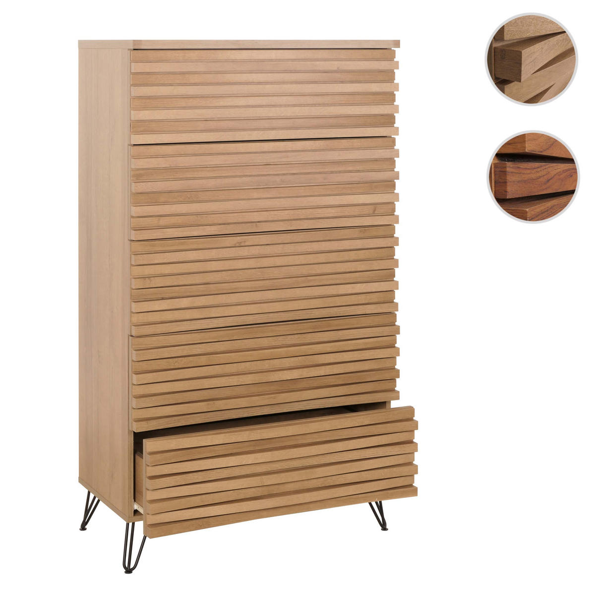 KOMMODE Braun - Braun, Holzwerkstoff (80/145/44cm) - MCW