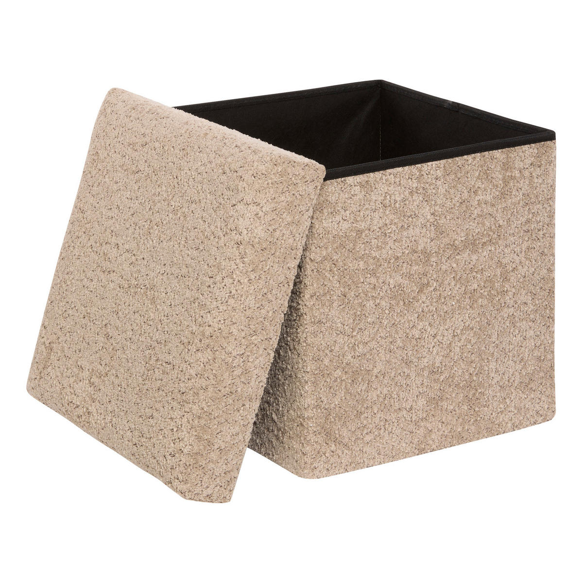 POUF Soana 38/38/38 cm - Beige, Holzwerkstoff (38/38/38cm) - Atmosphera Createur d´interieur