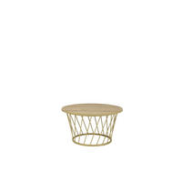 COUCHTISCH Aralia - Sonoma + Gold - Goldfarben, Holzwerkstoff (92/92/49cm) - Möblo