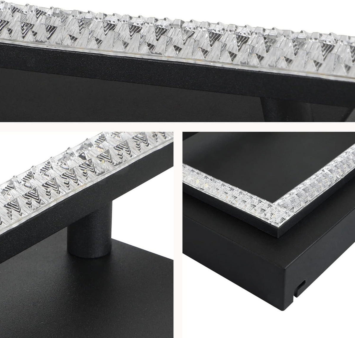 LED-DECKENLEUCHTE Beatrice 57/48/9 cm - Schwarz, Metall (57/48/9cm) - Nettlife
