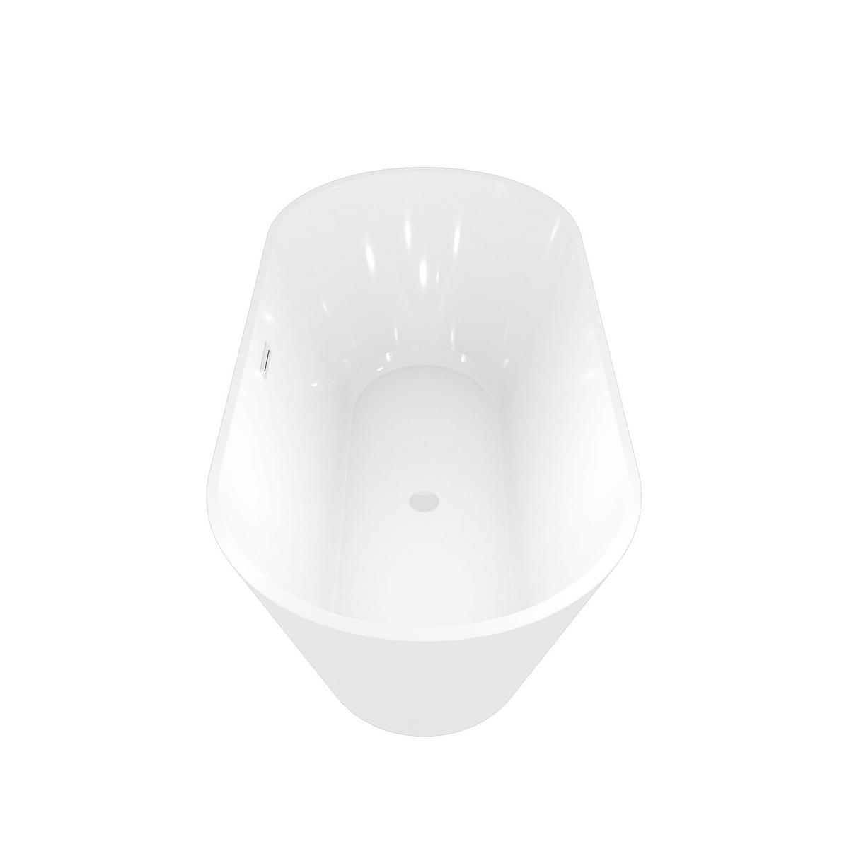 FREISTEHENDE Badewanne Wanne F01 170x80cm - Weiß, Glas/Kunststoff (80/58/170cm) - AcquaVapore by Sandra Jentho