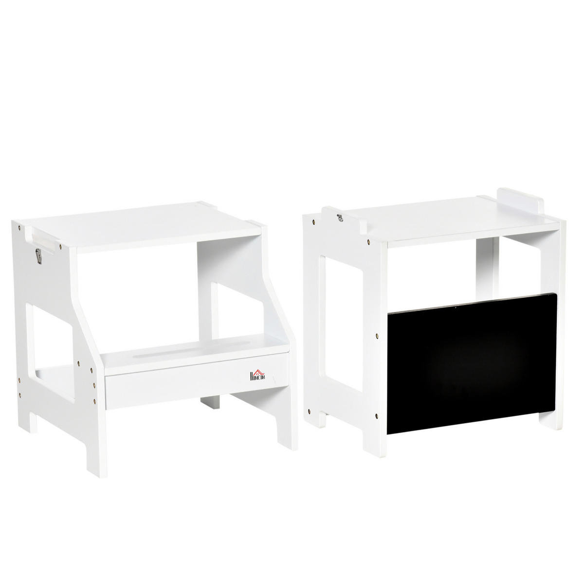 LERNTURM DE-17225 3-in-1 mit Tafel & Sicherheitsrand Weiß - Weiß, Holzwerkstoff (44/86/42cm) - ComfortXL