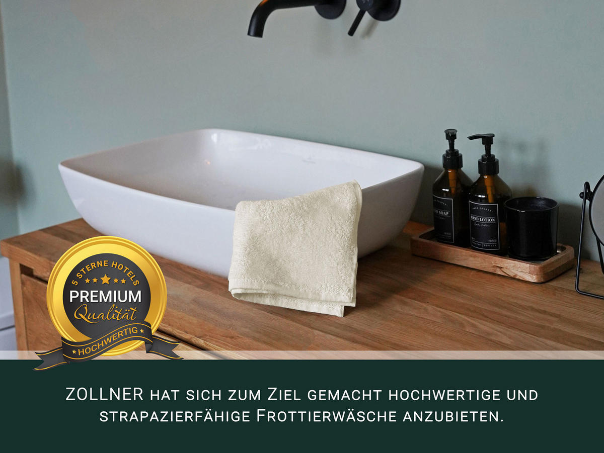 SEIFTÜCHER, 10er-Set, 30x30 cm, 100% Baumwolle, Gelb - Creme, Textil (30/30cm) - Zollner