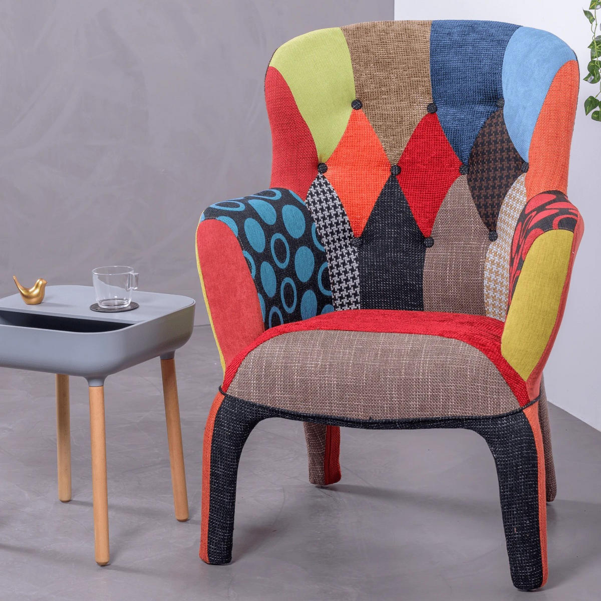 SESSEL Polyester Multicolor - Multicolor, Textil (76/102/75cm) - Nest Dream