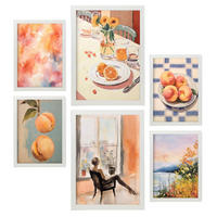 POSTER Set Mit 6 Vom Fenster A3 & A4 Weißer Rahmen - Weiß, Papier (29/3cm) - Nacnic