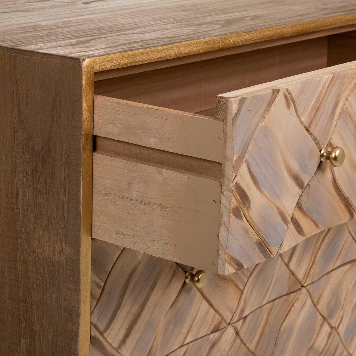 KOMMODE aus Holz 73x36x65 cm - Braun, Holz (73/65/36cm) - Wanderlust